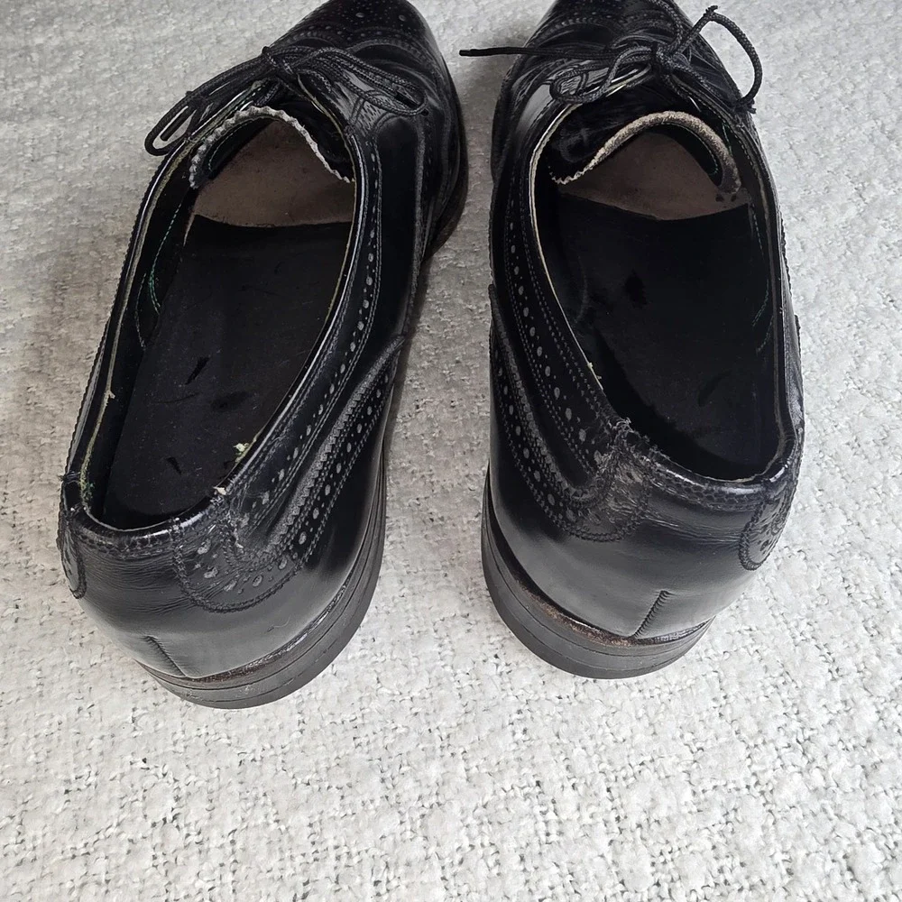 Florsheim Imperial Wingtip 92329 Black Leather Dress Formal Shoes Mens 10 1/2 D